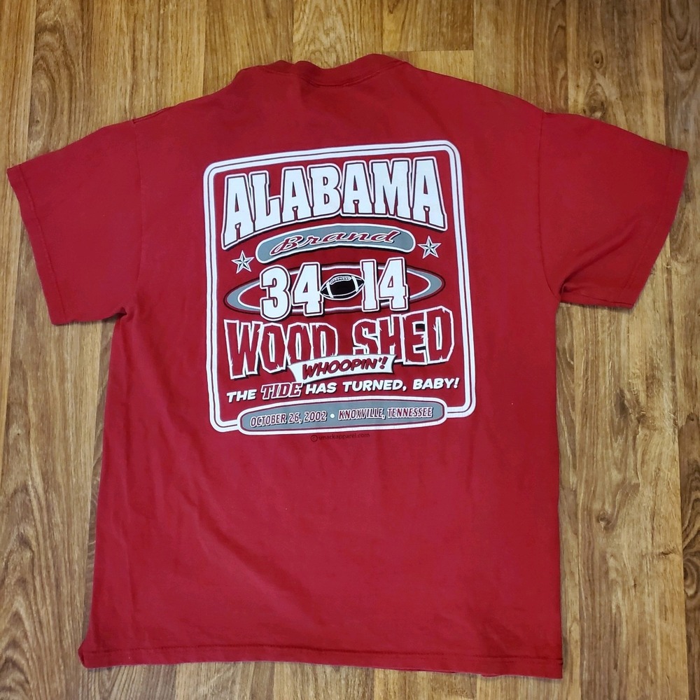 Vintage Alabama Crimson Tide Shirt Adult‎ Large Smack Talk Whoop TN 34-14 2002